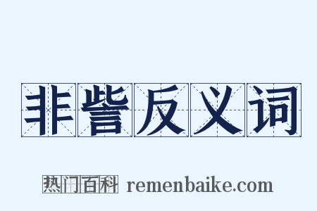 非訾反义词是什么意思的图片